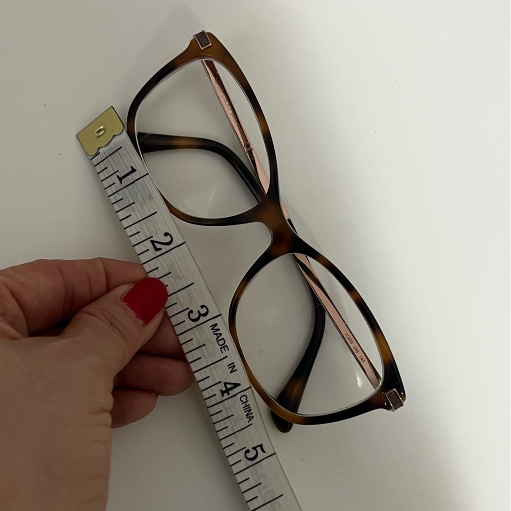 Jimmy Choo Glitter Embellished Cat Eye Prescription Brown Eye Glasses - Picture 11 of 11